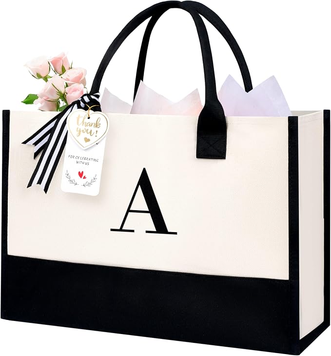 BAGAIL Initial Tote Bag, Personalized Birthday Gifts - Image 8