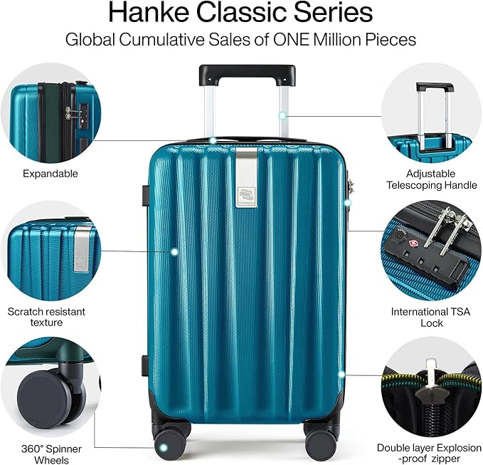 Hanke 29 Inch Expandable Checked Luggage Lightweight PC Hard Shell Luggage - Image 4