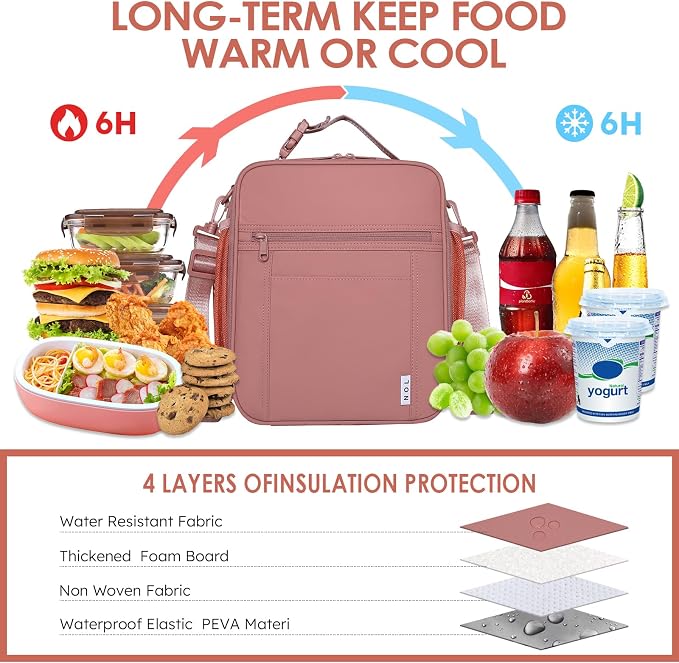 NOL Nylon Waterproof Kids Lunch Bag, Insulated Lunch Bag, Lunch box Cooler - Image 4