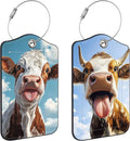 Cute Cow Sticking Out Tongue Luggage Tags by Unknown