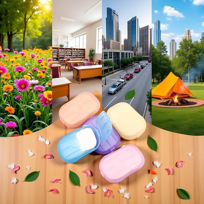 500 Sheets Colorful Disposable Soap Paper 5 Boxes Hand Cleaner Fragrance Mini - Image 7