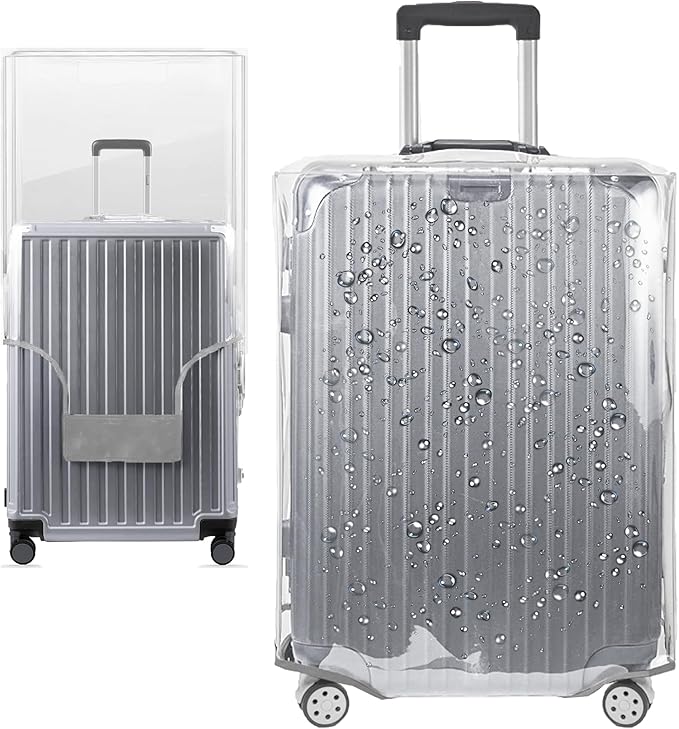 20 Inch Full Clear PVC Suitcase Cover Protectors by Unknown