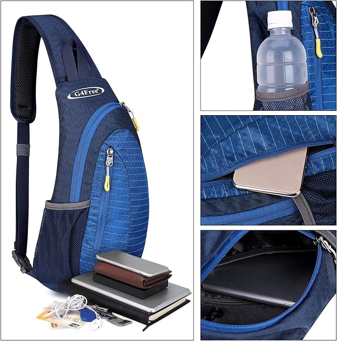 G4Free Sling Bag for Men Women, Small Crossbody Backpack Lightweight Chest - Image 4