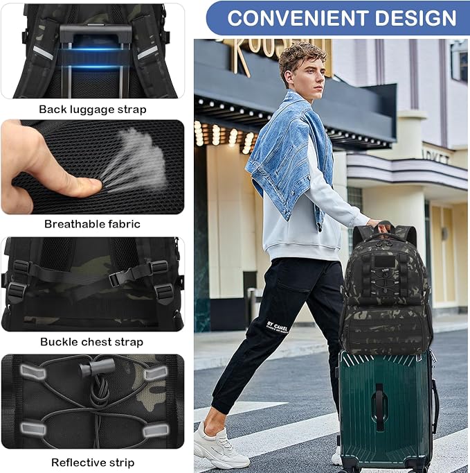 Laptop Lunch Backpack for Men - 40L Large Capacity Work Backpack - Image 5