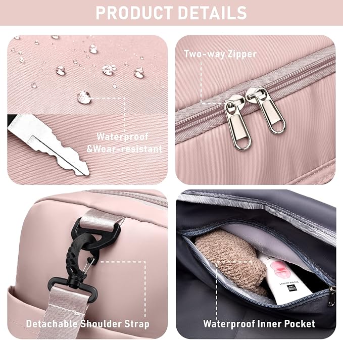 NPBAG Women Travel Duffel, Gym Workout Overnight Bag, Mommy Hospital Bag - Image 5