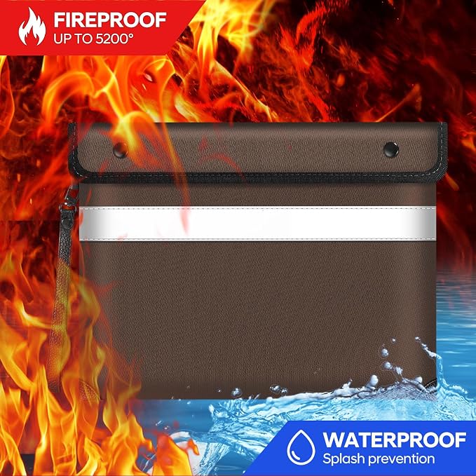 Fireproof Bag for Documents-5200 Heat Insulated, Waterproof Document Pouch - Image 2
