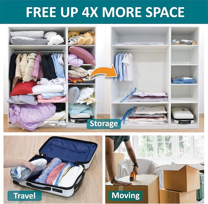 30 Pack Vacuum Storage Bags, Space Saver Vacuum Storage Bags, Vacuum Seal Bags - Image 3
