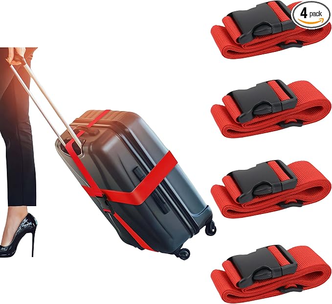 Adjustable Heavy-Duty Luggage Straps by Unknown