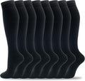 Compression Socks for Women Men Circulation Knee High 8 Pairs for Nurses by HELLOMOMOYA