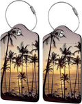 Sunset with Coconut Trees 2 Pack Luggage Tag by Unknown