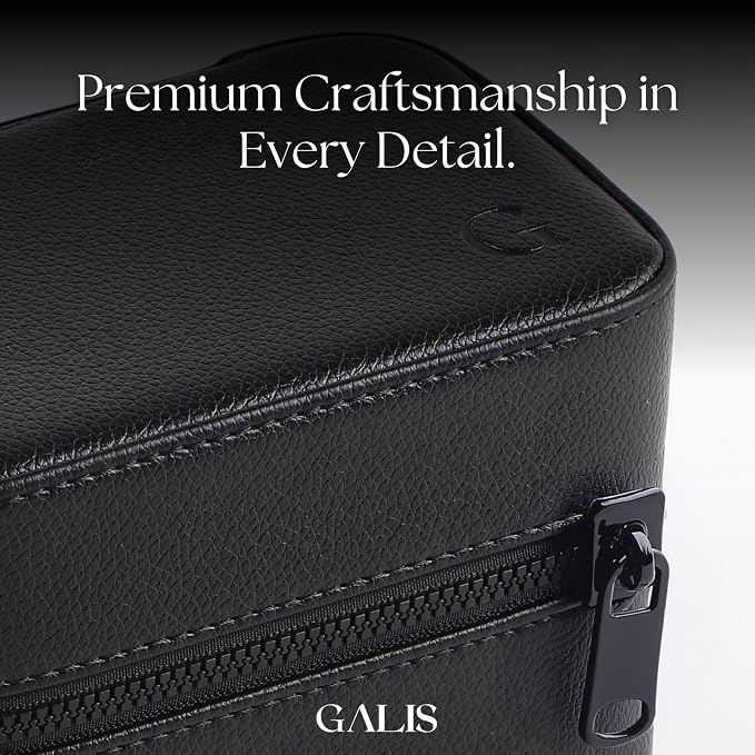 Galis Luxury Watch Case for Men High End Portable 2-Slot Watch Holder and Watch - Image 7