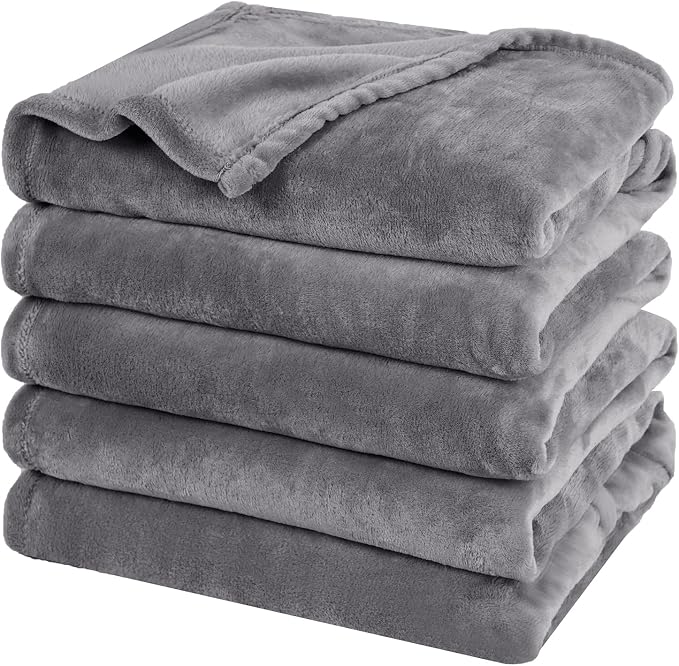 PHF Oversized King Fleece Blanket 120"x120", No Shed No Pilling Big Soft Blanket by PHF