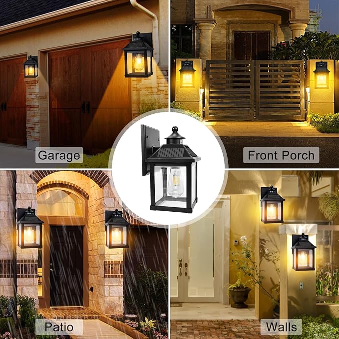 Solar Wall Lights Outdoor, Dusk to Dawn Motion Sensor Lights Waterproof - Image 6