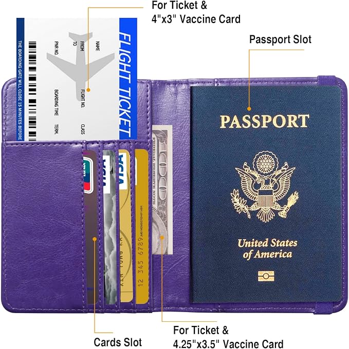 Passport Holder for Travel Passport Cover for Men Passport Wallet Case - Image 4