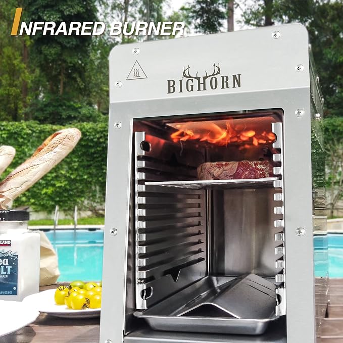 BIG HORN OUTDOORS Portable Infrared Broiler Propane Gas Grill, 1500 Degree - Image 4