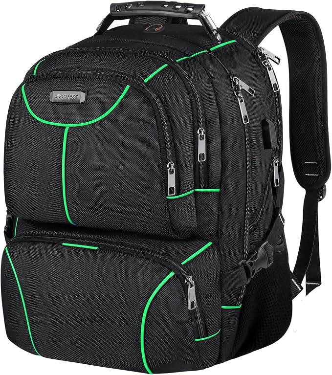 VECKUSON Laptop Backpack, 15.6 Inches, Waterproof, USB Charging Port, TSA by TryingtoBuyHappiness