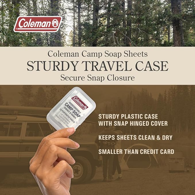 Coleman Camp Soap Sheets – 25 Travel Soap Sheets - Image 6