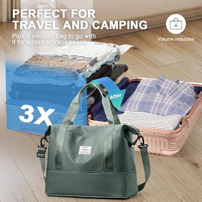 Travel Duffel Bag, Sports Tote Gym Bag, Shoulder Weekender Overnight Bag - Image 4