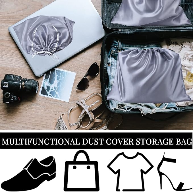 6 Pack Dust Bags for Handbags Silk Dust Cover Bag for Handbags Purses Shoes - Image 5