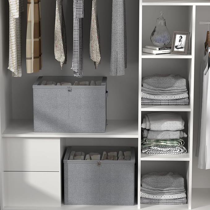 Shoe Organizer for Closet, 2 Pack Sturdy Shoe Storage Bins - Image 6