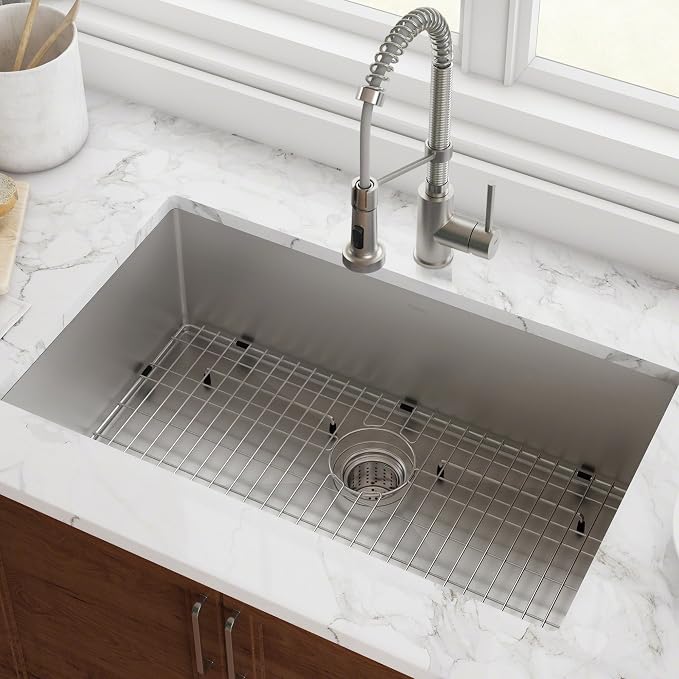 KRAUS Standart PRO™ 32-inch 16 Gauge Undermount Single Bowl Stainless Steel - Image 2
