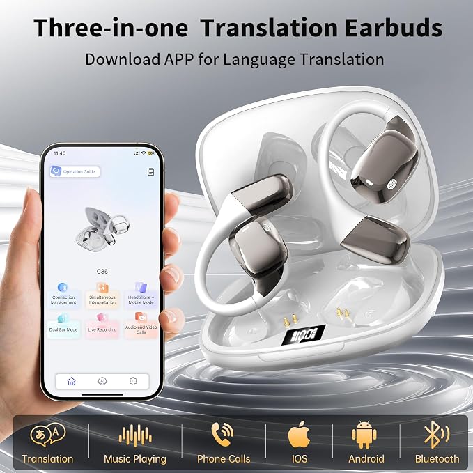 AI Translation Earbuds Real Time Languages Translator Ear Buds Audifonos - Image 7