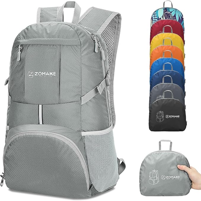 ZOMAKE Lightweight Packable Backpack 35L, Light Foldable Backpacks Water by ZOMAKE