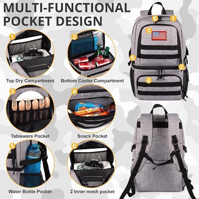 Tactical Double Deck Cooler Backpack - Image 4