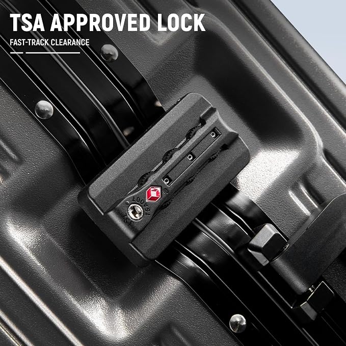 UrbanExplorer 20 Inch Carry On Luggage TSA Approved, Aluminum Frame Zipperless - Image 5