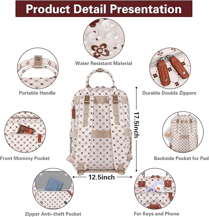 Baby Diaper Bag Backpack, Baby Bag - Image 4