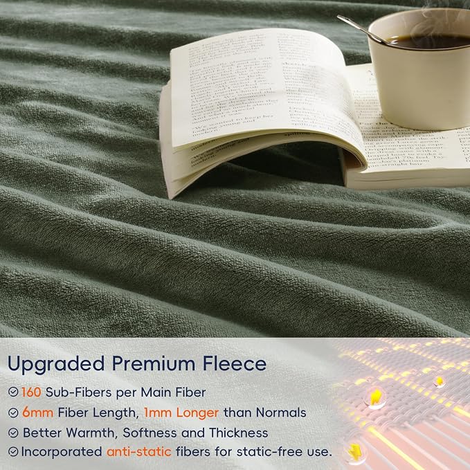PHF Ultra Soft Fleece Throw Blanket, No Shed No Pilling Luxury Plush Cozy - Image 4