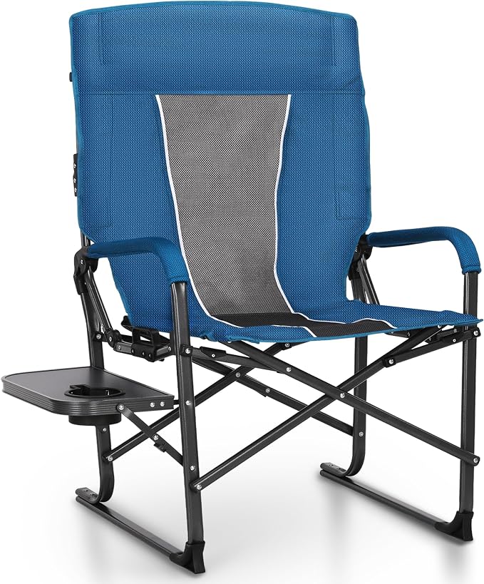 ALPHA CAMP Oversized Folding Camping Chairs High Backrest Reclining Director by ALPHACAMP