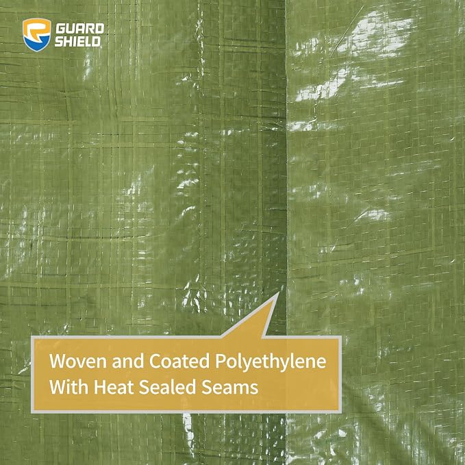 GUARD SHIELD Tarp Green 9x15 Feet Multi Purpose Waterproof Poly Tarp Cover 5mil - Image 6