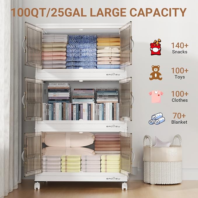 BROVIEW 400Qt Stackable Storage Bins - Image 4