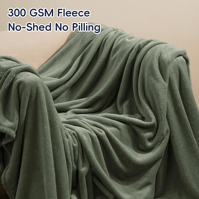 PHF Ultra Soft Fleece Blanket Twin Size, No Shed No Pilling Luxury Plush Cozy - Image 3