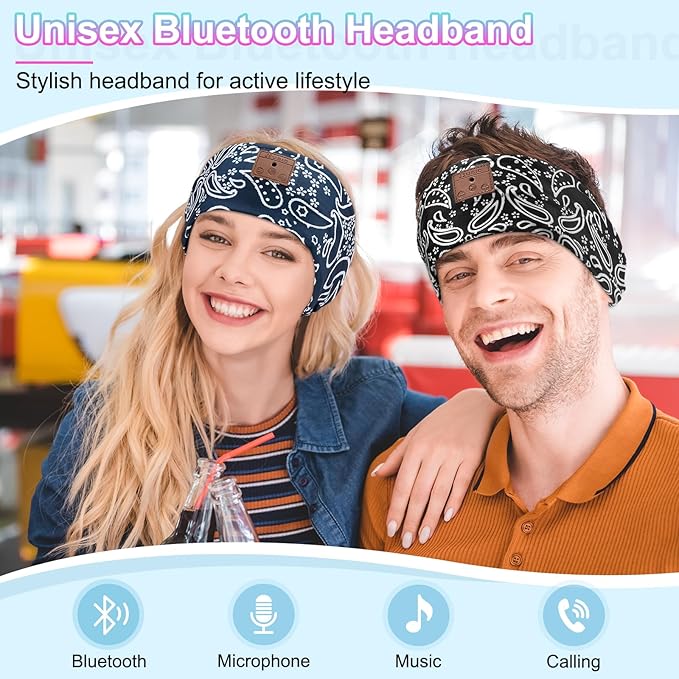 2-Pack Sleeping Headphones, Wireless Bluetooth Headband - Image 3