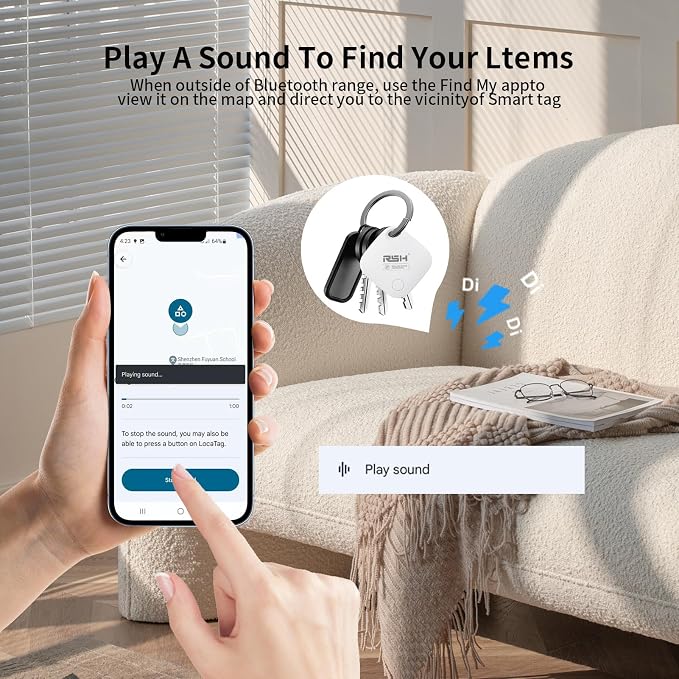 Air Tracker Tag 4 Pack for Android Luggage Tracker Tags Works - Image 4