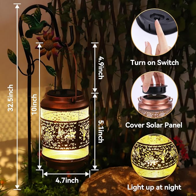 Hummingbird Solar Lanterns Outdoor Waterproof - Image 5