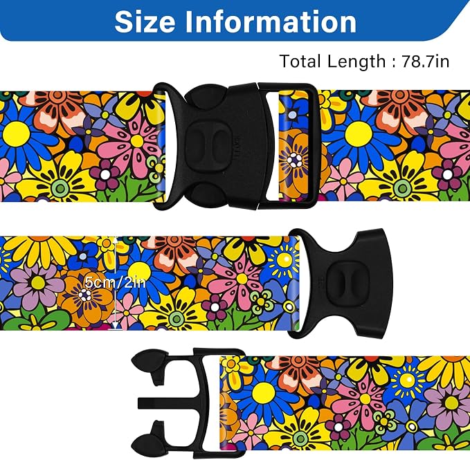 2 Pack Luggage Straps for Suitcases, Adjustable Travel Belt - Image 3