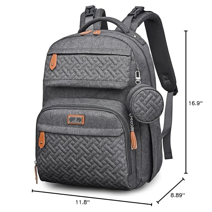 BabbleRoo Diaper Bag Backpack, Travel Backpack - Image 10