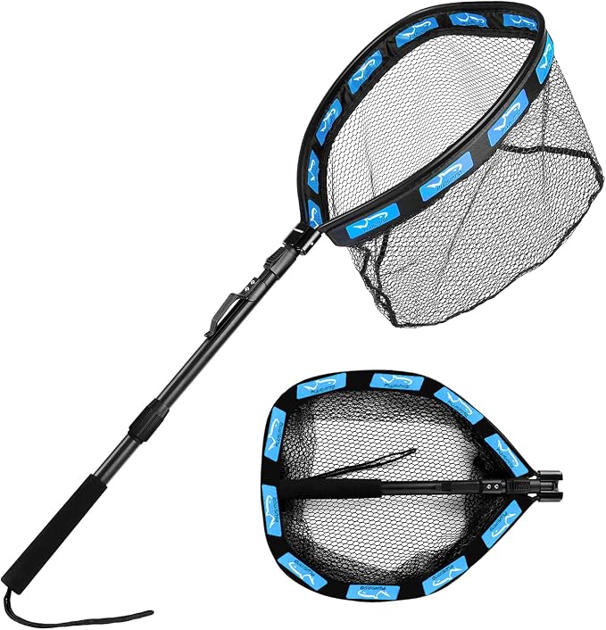 PLUSINNO Floating Fishing Net for Steelhead, Trout Fishing, Rubber Coated by PLUSINNO