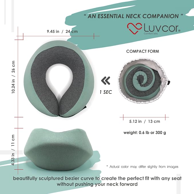 Premium Quality Memory Foam Travel Neck Pillow Bundle - Image 4