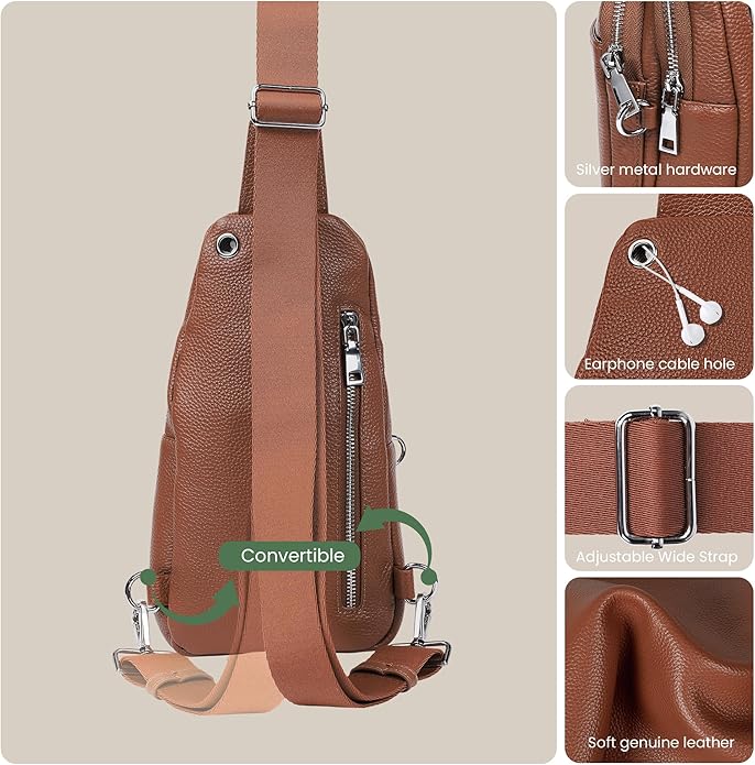 befen Genuine Leather Small Sling Bag - Image 6