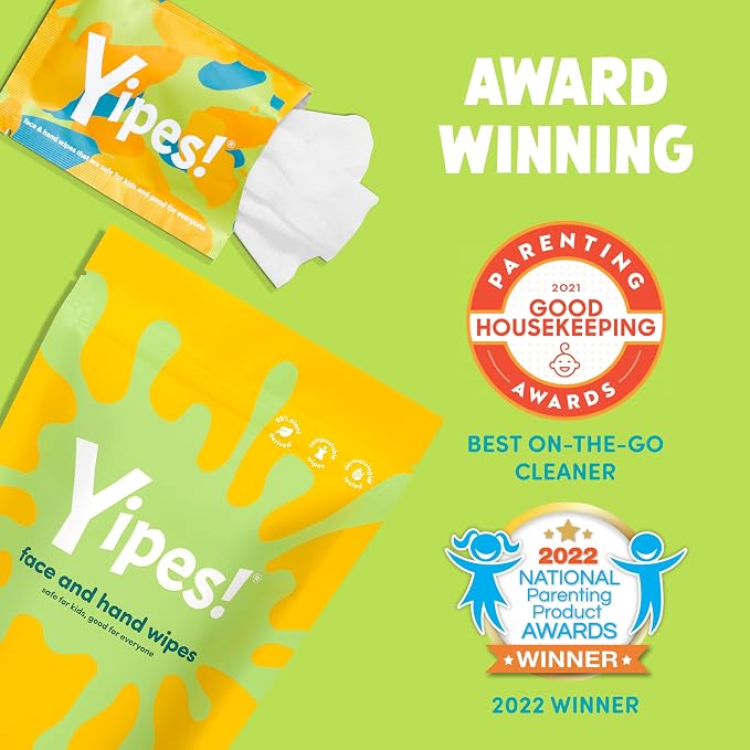 Yipes! Kids Face and Hand Wipes | Compostable Wet Wipes - Image 3