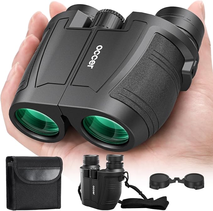 Occer 12x32 Compact Binoculars for Adults High Powered, Large Eyepiece by occer
