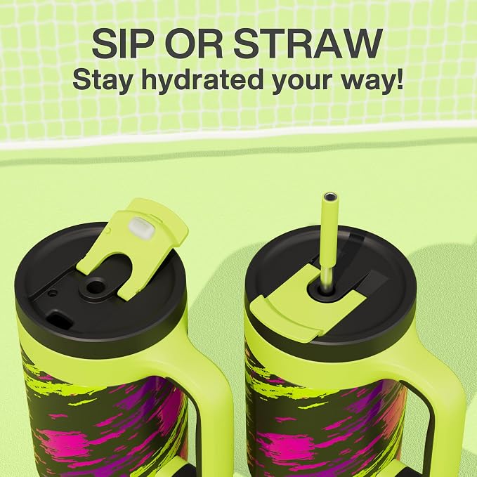 POWCAN 40 oz Tumbler with Handle, 2-in-1 Straw and Sip Lid, Dishwasher Safe - Image 6