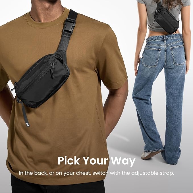 tomtoc 1.5L Sling Bag with RFID Blocking, Crossbody Bag Minimalist Chest - Image 5