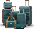 Luggage Sets with spinner wheels, PC+ABS Hard Shell Travel Luggage, Lightweight by Unknown