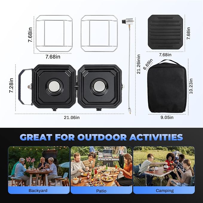 2-Burner Foldable Camping Stove - Image 7