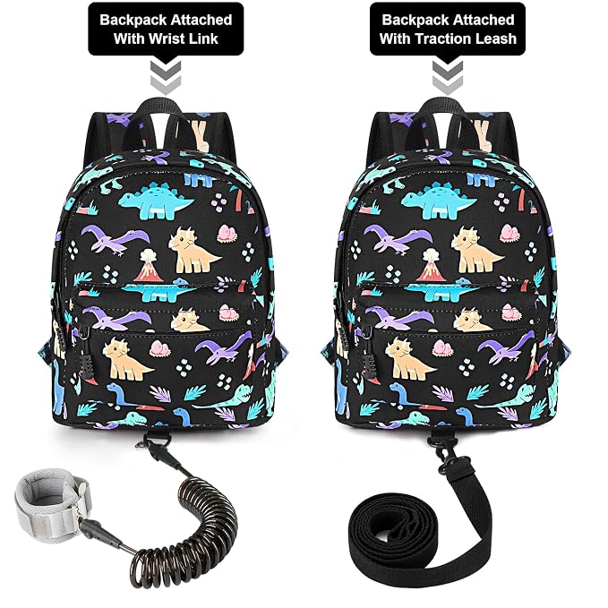 Accmor Toddler Backpack with Leash, Cute Dinosaur Kids Backpack + Anti Lost - Image 4